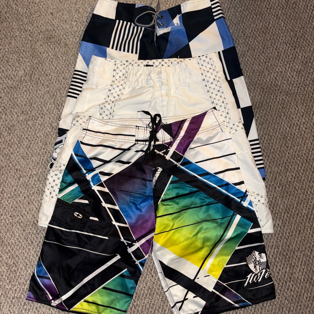 3 pair Men’s No Fear Boardshorts